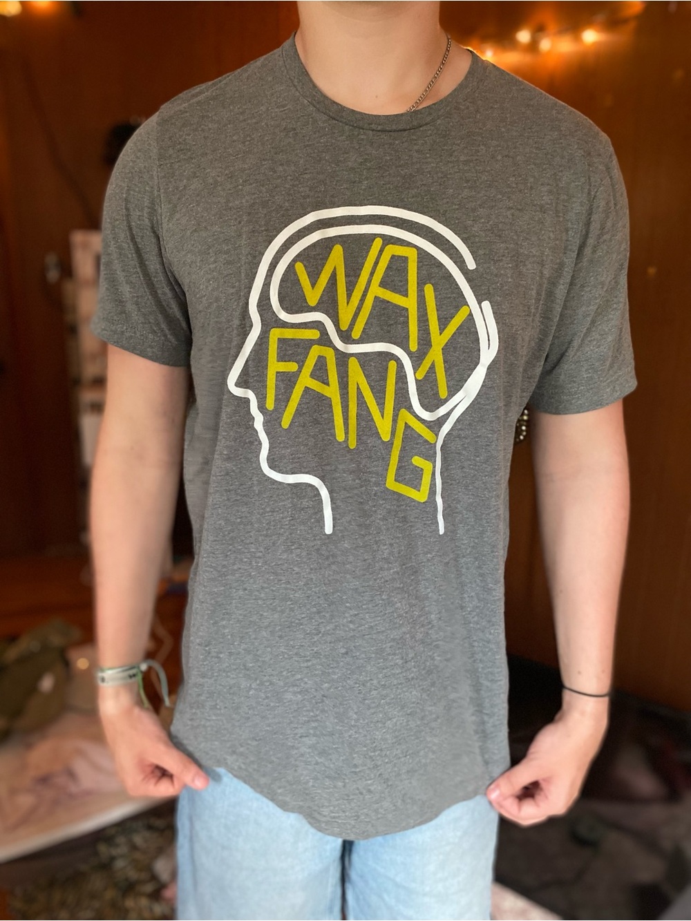 Grey Graphic T-Shirt - Men's Crew Neck